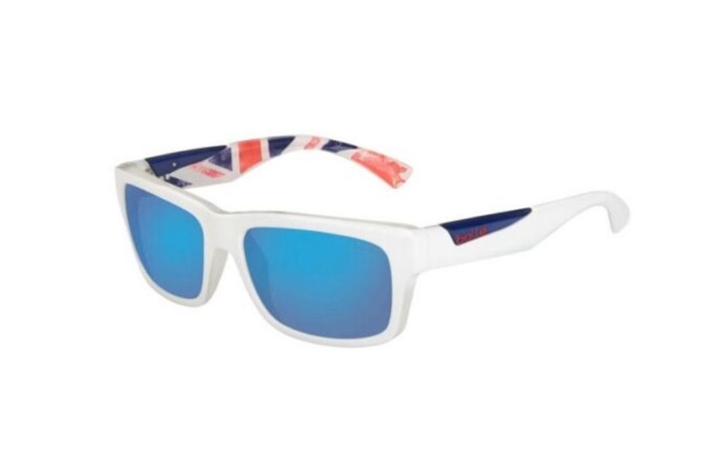 BOLLÉ - 'Jude'  12183 - Matt White - Polarised Blue Mirrored Lenses