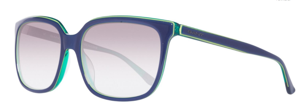Gant Men’s Sunglasses - GA8044 92P - Shiny Blue & Translucent Green - Smoke Lens